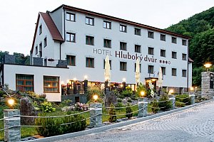 Olomoucko: Nabitý wellness balíček v hotelu Hluboký dvůr s polopenzí