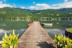 Jezero Ossiach v Rakousku s polopenzí, wellness a dětmi zdarma