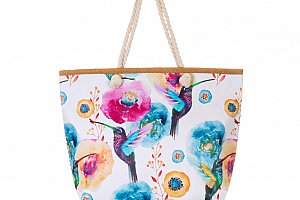 Fashion Icon dámská plážová taška se vzory fauny i flóry