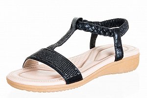Feixu Dámské sandály s krystalky s měkkou stélkou umělá kůže ZX0047-0812