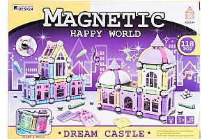 Magnetic happy world Magnetická stavebnice zámek - 118 ks