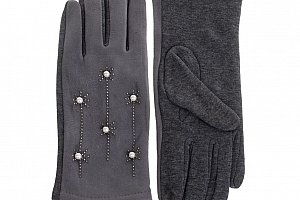 Dámské elegantní rukavice Snow s perličky