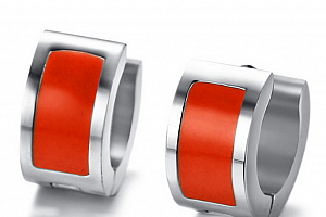 Ziskoun náušnice z chirugické oceli ve 2 barevných provedeních SE000034 Barva: Červená