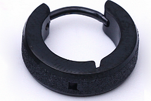 Malé kulaté náušnice z pískované chirugické oceli SE000080 Barva: Černá