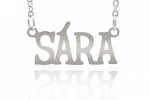Fashion Icon Ocelový přívěsek jméno Sára