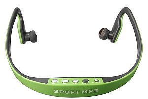 Sportovní bezdrátová sluchátka s MP3 přehrávačem - 5 barev Zelená a poštovné ZDARMA!