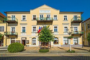 Františkovy Lázně: Pobyt v Lázeňském hotelu Goethe *** s polopenzí, infrasaunou neomezeně a procedurami