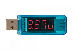 Přenosný USB voltmetr a ampérmetr - modrá a poštovné ZDARMA!