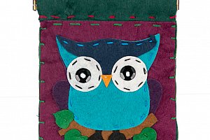 Fashion Icon Peněženka flísová Owl ruční práce sova