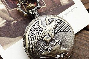 Klasické kapesní hodinky s motivem orla a poštovné ZDARMA!