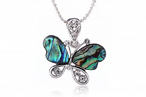 Fashion Icon Přívěsek motýl babočka Paua perleť