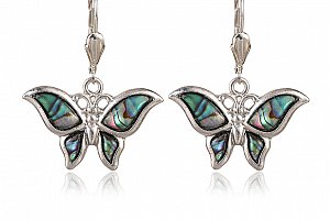 Fashion Icon Náušnice motýl s Paua perletí
