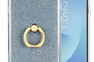 Silikonový lesklý zadní kryt pro Samsung J5- 2017 se stojánkem PZK18 Barva: Modrá