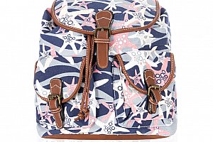 Batoh Ocean textilní A4 Backpack ekokůže