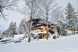 Rakouské Alpy u ski areálů v českém penzionu Savisalo *** se snídaní a saunou