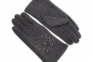 Dámské elegantní rukavice Snow s kamínky a perličky