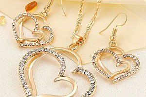 Romantická sada šperků s kamínky - dvě barvy a poštovné ZDARMA!
