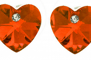 Ziskoun náušnice Hearts mini CE000025 Barva: Červená