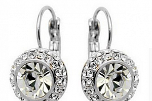 Ziskoun náušnice Round Cute by ,, Kate Middleton,, CE000027 Barva: Bílá
