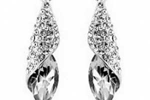 Ziskoun náušnice Long Drop Earrings- silver CE000037 Barva: Bílá