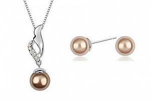 Dámský perlový set šperků - 3 barvy CS000071 Barva: Zlatá
