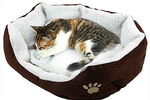 Pohodlný pelíšek pro kočky a psy se vzorem tlapky a poštovné ZDARMA s dodáním do 2 dnů!