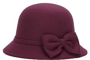 Zimní dámský klobouk s mašlí - 6 barev a poštovné ZDARMA!