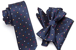 Motýlek, kravata a kapesníček - sada pro elegány a poštovné ZDARMA!