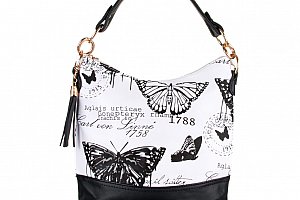 Fashion Icon Dámská kabelka s třásněmi Vintage Butterfly s motýlky