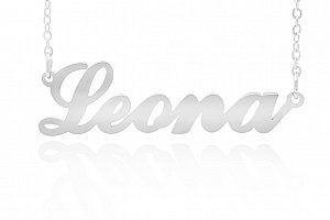 Fashion Icon Ocelový přívěsek jméno Leona