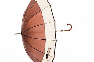 Holový deštník s dřevěným madlem velký