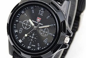Pánské vojenské hodinky - černé a poštovné ZDARMA s dodáním do 2 dnů!