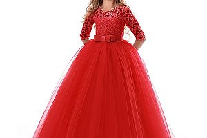 Princeznovské dívčí šaty - Červená 5 a poštovné ZDARMA s dodáním do 2 dnů!